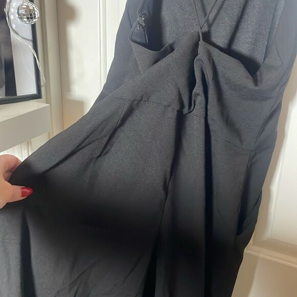 Forever 21 Women's Crisscross Cami Straight-Leg Jumpsuit | Black | size S - Picture 9 of 9